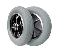 Rollator Rubber Wheelchair Wheels, Pack Of 2 10 inch Solid PU Front Wheels For Electric Wheelchair And Trolley Multicolor(Gris)