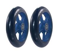 Rollator Rubber Wheelchair Wheels, Pack Of 2 Trolley Wheels Replacement Caster Solid Rubber Cast Iron Hub Multiple Sizes(12in-25mm/0.98in)