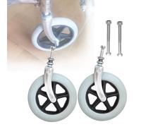 Rollator Rubber Wheelchair Wheels, Pack Of 2 Wheelchair Front Caster Replacement Non-Slip With Screws Multicolor 6/7/8 inch(Grijs,170mm-7inch)