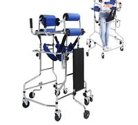 Rollator Standing Aid for Elderly Adults for Seniors Hemiplegia Rehabilitation Frame Adult Walking for The Disabled Adjustable Height,Lower Limb Training 8 Wheels,Male+Female