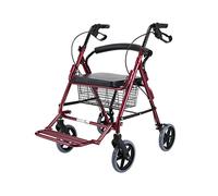 Rollator Walker 500 Lb Weight Capacity Fold Up Step Assist with Foortest and Seat and Basket and Brakes Mobility Walker for Seniors