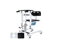 Rollator Walker Displacement Machine, Elderly Care Device, Multifunctional Displacement Chair, Bed Rest, Patient Transfer Folding Indoor Rollator(Black)