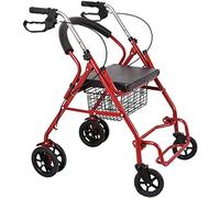 Rollator Walker Folding Rolling Walking Frame with Paded Seat and Backrest Wheels Mobility Aid for Adult Senior Elderly Handicap Double The Comfort Th