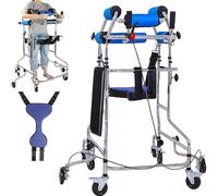 Rollator Walker for Seniors,Stroke Hemiplegia Rehabilitation Standing Frame,Adult Walker Walking Aid with Adjustable Height,for The Disabled Lower Limb Training Men's