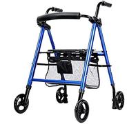 Rollator Walker Mobility Walking Aid for Adult Elderly Electric Wheelchair Transport Rollator Walker with Seat and Wheels - Folding Walker and Transpo