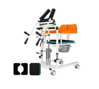 rollator Walker Multi Functional Mobile Device for Elderly Bed Care Vehicle with Lifting and Shifting Machine Walkers for Seniors(Orange)
