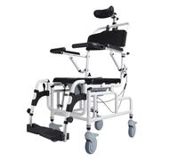 Rollator Walker Multi Functional Nursing Chair, Lightweight Wheelchair, Washable and Washable, Aluminum Alloy Toilet Chair Folding Indoor Rollator