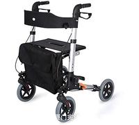 Rollator Walker Seniors and Adults Rolling Walker Rollator Seat and Backrest Covers, Elderly Trolley, Shopping Cart, Assisted Walking, Four-Wh