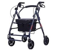 Rollator Walker, Upright Rollator Walker, Aluminum Foldable Padded Seat Ultra Light Roller with Elderly Backrest Suitable for The Needs of The Elderly