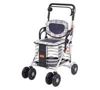 Rollator Walker, Upright Rollator Walker, Foldable with Seat and Bag Adjustable Armrests for Easy Storage Can Meet The Needs of Different Groups of People