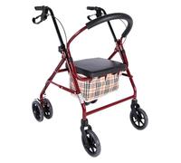 Rollator Walker, Upright Rollator Walker, Shopping Cart, Height-Adjustable, Travel Shopping Tools for The Elderly