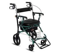 Rollator Walker, Upright Rollator Walker, The Whole Car with Seat Rollers Adopts Thickened Aluminum Tube e with Shopping Basket