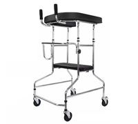 Rollator Walker,Walking Aid,4 Wheels Rollator for Elderly Upright Posture,Adjustable Frames for The Disabled