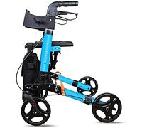 Rollator Walker Walking Frame for Seniors, Wheeled Rollator Walker,Trolley Elderly Wheel Walker, Foldable Four Wheel Walker Yearn for