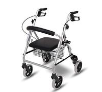 Rollator Walker with Seat and Wheels, Portable Walkers for Seniors, Walker with Large Capacity Storage Basket Interesting