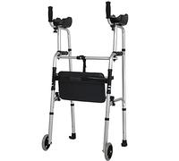 Rollator Walker with Seat Foldable Lightweight, with Arm Rest Pad, Portable Rolling Walkers for Elderly, Aluminum Walking Aid De Powerfully