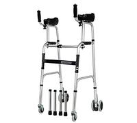 Rollator Walker with Seat& Forearm Support Heavy Duty, for Adults/6 Foot Tall Man/Seniors, Medical Portable Folding Upright Walker (Style : 2wheels+seat) Feito na China (4 Wheels)