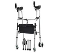 Rollator Walker with Seat& Forearm Support Heavy Duty, for Adults/6 Foot Tall Man/Seniors, Medical Portable Folding Upright Walker (Style : 2wheels+seat) Feito na China (4wheels+seat)