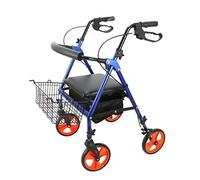 Rollator Walkers 4 Wheel Walker,Deluxe Two Button Folding Walker,Upright Walker,Lightweight and Portable,Elderly, Ped,Material: Aluminum Alloy, Load-Bearing: 40,