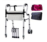 Rollator Walkers Folding Walker with Wheels Rolling Walker Wheel Walker, Lightweight Walkers for Seniors and Adults Adjustable Height(Color1)