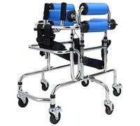 Rollator Walkers Rollator Walker for Children, Foldable Upright Walker, Heavy Duty Adjustable Height and Width Walking Aids, with Backrest, Armrest, Seat Cushion
