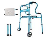 Rollator Walkers Stand-Assist Folding Walker with 5" Wheels, Heavy Duty Walking Mobility Aid Toilet Safety Rail for Seniors Adult