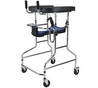Rollator Walkers Upright Walker,Rollator Walker for Adult,Heavy Duty Adjustable Height Walking Aids with 4 Lockable Universal Wheels,Seat Cushion,Armpit,Armrest,A,100125cmA,A-100125cmB