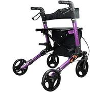 Rollator Walking Aid, Rollator Walker Seat,Walking Frame Rolling Walker Foldable,4 Wheels Mobility Double Brake System,Senior Walking