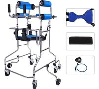 Rollator Walking Frame 8-Wheel - Sturdy Mobility Aid for Seniors and Adults with Disabilities, for Cerebral Palsy, Stroke Hemiplegia Recovery and Lower Limb Rehabilitation