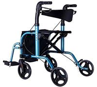 Rollator Walking Frame Aid Lightweight Mobility Foldable with Seat and Basket 4 Wheels Interesting