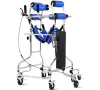 Rollator Walking Frame Portable Upright for Adults and Seniors, Anti-Recline and Anti-Rollover Design, Adjustable Height Rehabilitation Standing for Hemiplegia and Disability Aid