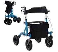 Rollators 4 Wheel with Seat Folding Lightweight,Mobility Walker for Elderly with Place and Wheels,Rollator,Height Adjustable Aluminium with Wide,All
