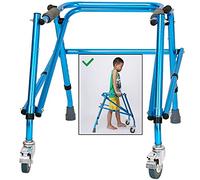 Rollators A Lightweight Folding Four-Wheel Walker Trolley with Brakes for The Elderly Or Young People Which Can Store The Walker Without Taking Up Space