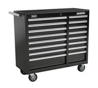 Rollcab 16 Drawer with Ball Bearing Slides Heavy Duty Black SealeyAP41169B