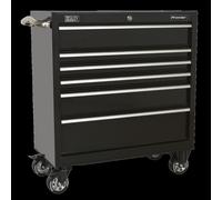 Rollcab 6 Drawer 930mm Heavy-Duty Black