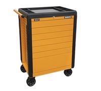 Rollcab 7 Drawer Push-To-Open Hi-Vis Orange - Sealey APPD7O New