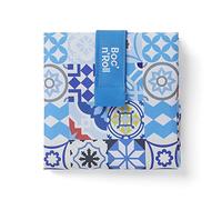 ROLL'EAT ® Boc'n'Roll Patchwork | Reusable Sandwich Bag | Sandwich Container | Eco Friendly Food Bag | Reusable and Washable Sandwich Wrap | Blue Color