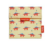 Roll'eat ® | Reusable Sandwich Holder, BPA Free Eco Bag, Dino Color Snack Holder - Snack'n'Go Animals