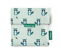 Roll'eat | Reusable Sandwich Holder, BPA Free Eco Bag, Raccoon Color Snack Holder - Snack'n'Go Animals, one size