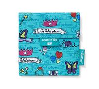 Roll'eat ® | Reusable Snack Bag | Kids Snacks Container | Eco Friendly Food Bag | Princess Turquoise Color Snack Holder - Snack'n'Go Kids