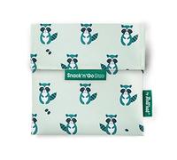 Roll'eat ® | Reusable Snack Bag | Kids Snacks Container | Eco Friendly Food Bag | Reusable Bag for Snack Storage | Raccoon Snack Holder - Snack'n'Go Duo Animals