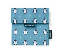 Roll'eat - Snack'n'Go Animals | Reusable Ecological Bread Bag for Children Without BPA, Penguin | Waterproof, Stain Resistant, Easy to Clean - Machine Washable, Snack'n'Go Animals