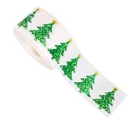 Rolled Christmas Tree Stickers, Pack of 500 Self-Adhesive Festive Decorations, Self-Adhesive Christmas Stickers for Scrapbooking Envelopes, Journals, Greeting Cards, Invitations