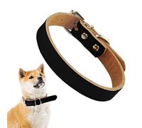 Rolled Dog Leather Collar - Adjustable Metal Buckle Collars for Dogs | Lightweight Handmade Dog Collars for Small, Medium and Large Dogs