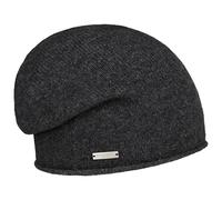 Rolled Edge Cashmere Beanie Seeberger knit beanie long beanie (One Size - anthracite)