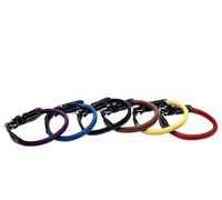 Rolled Genuine Leather Collar, Sizes from Puppies to Adults, Snag & Tangle Proof, Waterproof, Cat & Dog Collar