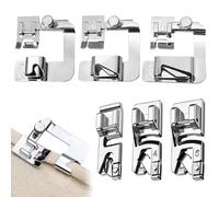 Rolled Hem Foot Sewing Machine Foot 6 Sewing Machine Feet, Wide Rolled Hem Foot Set & Narrow Foot Home Sewing Machine Accessory for Brother, Singer & Janome Low Shank Sewing Machines
