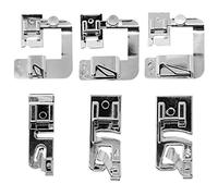 Rolled Hem Presser Foot [6 Sizes] Wide Rolled Hem Foot Set & Narrow Foot Hemmer Set For Brother, Singer & Janome Low Shank Sewing Machines. Hemming Pressure Feet With Distinctive Wide and Narrow Sizes