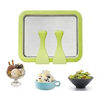 Rolled Ice Cream Maker,2025 New At Home Rolled Ice Cream Kit,DIY Instant Ic-e Creams Roller Making Machine,Stainless Steel Instant Freeze Plate with 2 Scrapers,for Families and Parties (Green)