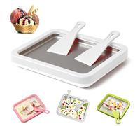 Rolled Ice Cream Maker, 2026 New Ice Cream Makers, DIY ice cream Roll Maker with 2 Scrapers, for Homemade Rolled Cream Frozen Yogurt Gelato Sorbet at Home, for Kids & Adults (White)